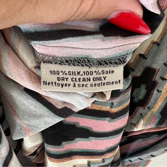 Tucker Aztec print silk maxi dress size small - Picture 5 of 6